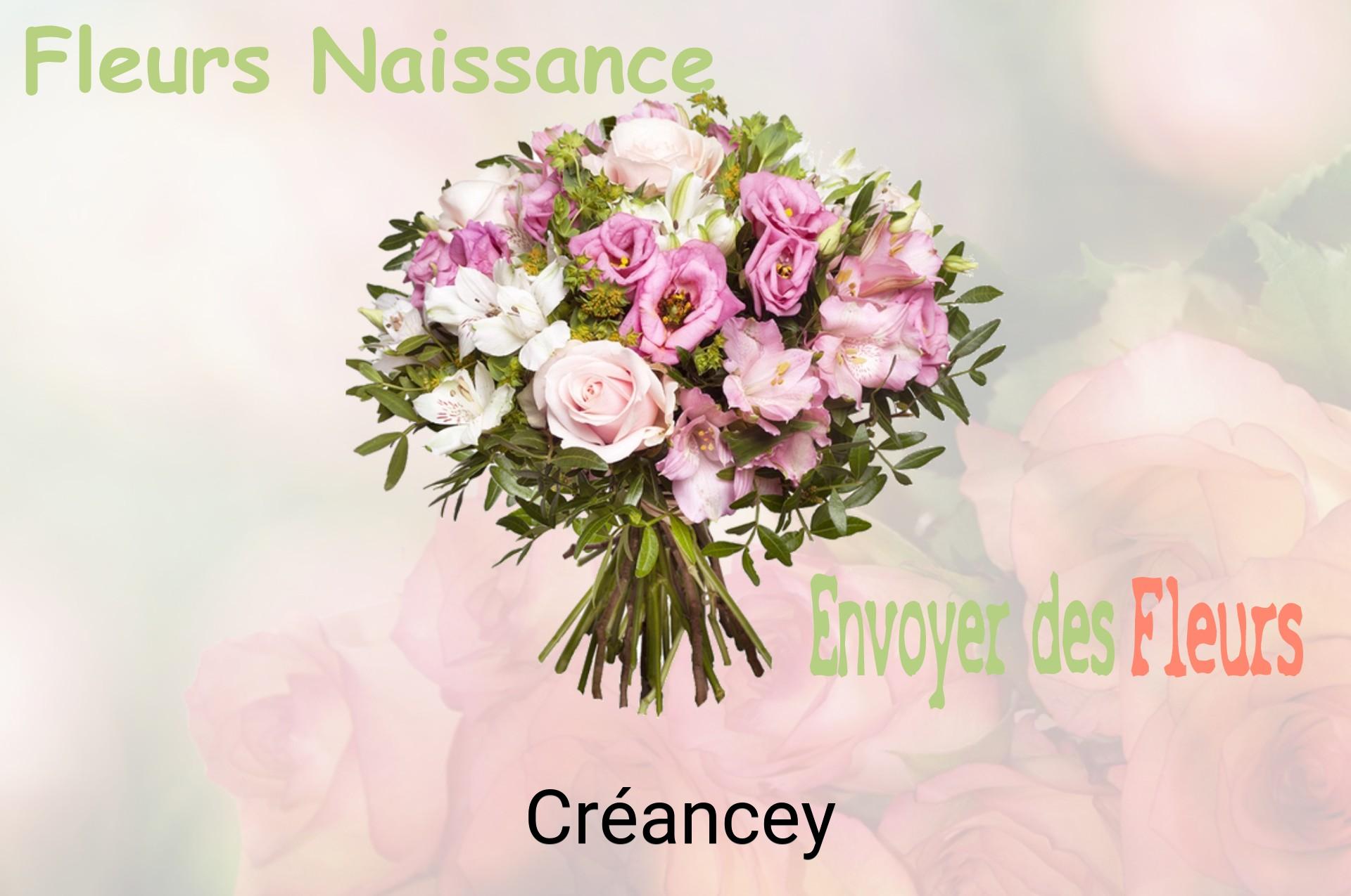 Bouquet de fleurs de naissance livré à Créancey