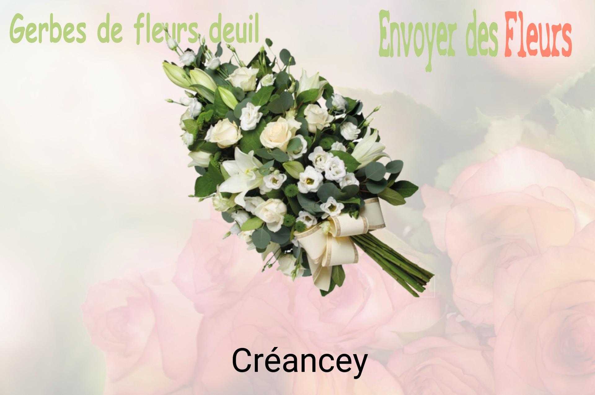 Gerbe de fleurs de deuil livrée à Créancey